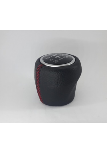 Linea Ve Punto Vites Topuzu Deri Kırmızı Dikiş Siyah