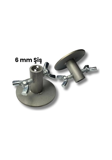 Mini Cağ Ve Döner Şişi Paslanmaz Çelik Şiş 57 Cm + 2 Adet Et Sıkıştırma Aparatı