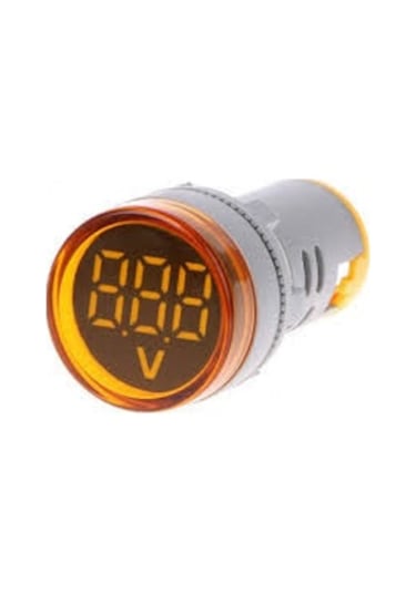 Sarı Ac 60v- 500v Pano Tipi Voltmetre Yuvarlak Sinyal Lambası