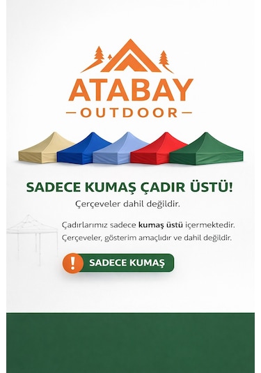 Atabay Outdoor Gazebo Tente Üst Kumaşı Krem