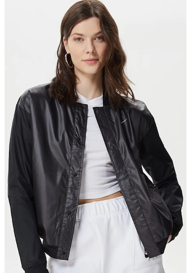 Nike Swoosh Run Jacket Kadın Koşu Ceketi Siyah
