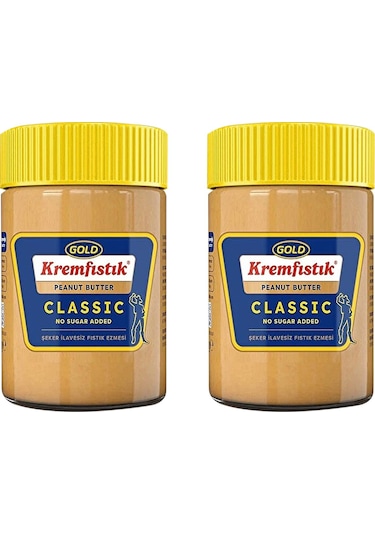 Gold Fıstık Ezmesi Classic Şekersiz 340 Gr X 2 Adet