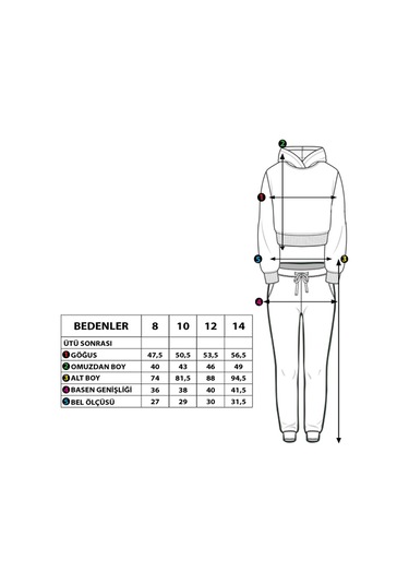 Toontoy Kız Çocuk Hologram Detaylı Eşofman Takımı Yeşil
