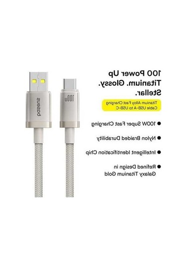 Zyzqstore Pazly 2.0m Usb Type-c Titan Serisi 100w Hızlı Şarj Kablosu - Baseus Kalite
