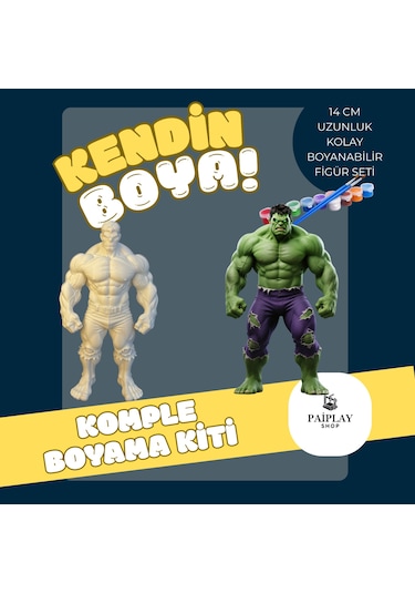 Paiplayshop Hulk - Boyama Seti Ve Hulk Figürü