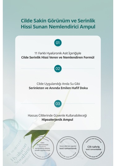 Hassas Ciltlere Bakım Sunan Nemlendirici Ampul Goodal Houttuynia Cordata Hyaluron Soothing Ampoule