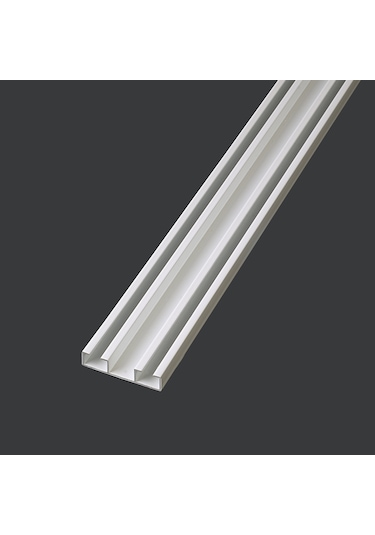 İki Kanallı Beyaz Alüminyum Perde Rayı (İkili Korniş)