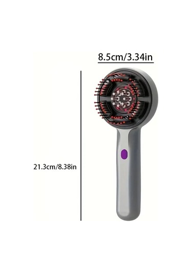 Çok Fonksiyonlu Elektrikli Saç Derisi Masaj Fırçası 4741 Açık Mavi