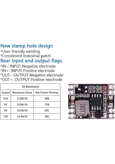 MP1584EN 5V 3A Ultra Küçük Boyutlu DC-DC Adım Aşağı Besleme Modülü