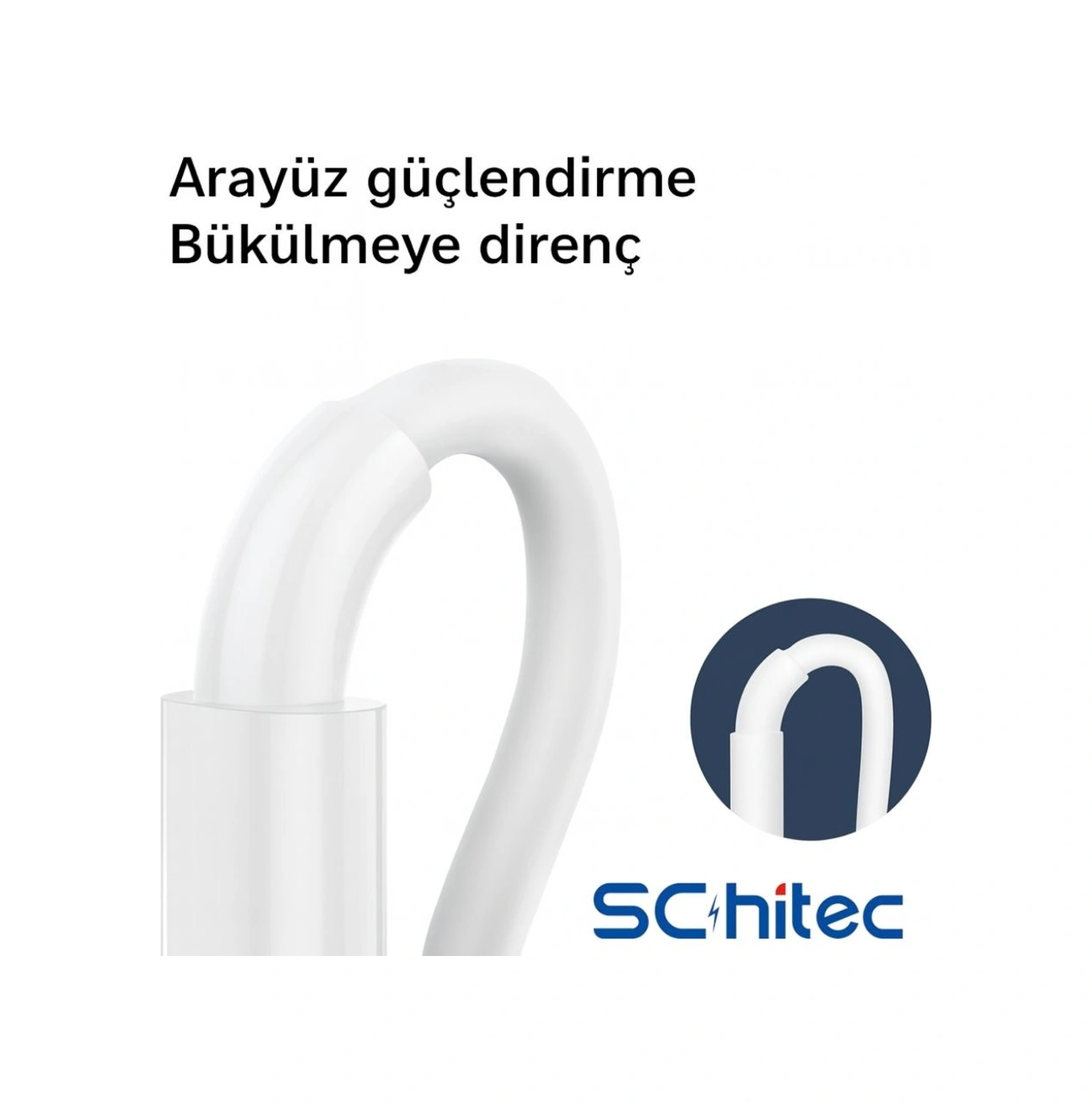 Schitec 6a 100w Type-c To Type-c Hızlı Data Ve Süper Şarj Kablosu 2 Metre Beyaz Sx20