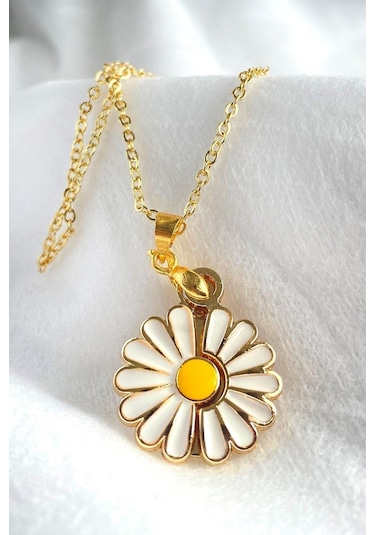 Kişiye Özel Isimli Açılan Papatya Kolye Bbk37 Gümüş