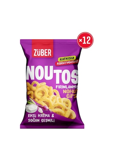 Züber Noutos Nohut Cipsi Ekşi Krema ve Soğanlı 12 x 55 G