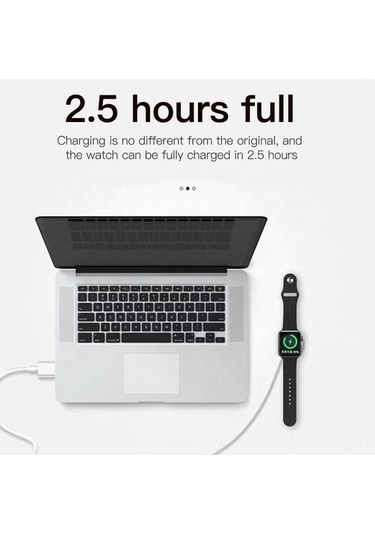 Sandwich Genel Kullanım Beyaz Akıllı Saat Şarj Kablosu, 3w Qi, Abs/tpe, 4ft, 5v/1a Çıkış