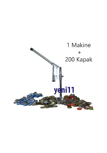 Soda Gazoz Kapağı Kapatma Makinesi 200 Kapak Şişe Kapatma Aleti