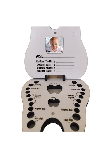 Plakethome Süt Dişi Saklama Kutusu,Yenidoğan Hediyesi, Erkek Bebek Hediyesi