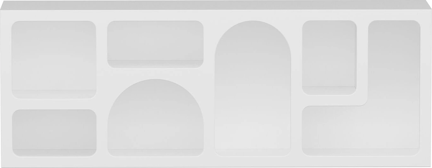 Bohem Kitaplık 135 Cm Mebran - Beyaz Beyaz