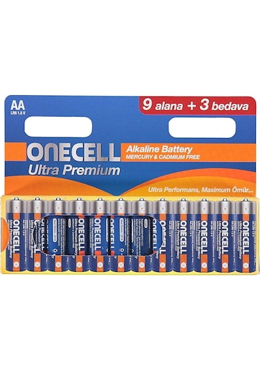 Onecell LR6 Ultra Premium AA Kalem Pil 12'li