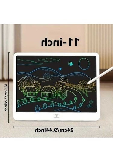 Trendooze 11 İnç Beyaz Lcd Yazı Çizim Tableti Çocuklar İçin Eğitici Oyuncak Gaojunshop01 Beyaz