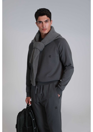 Lufian Erkek Grant Sweatshirt 112030154 Haki Haki