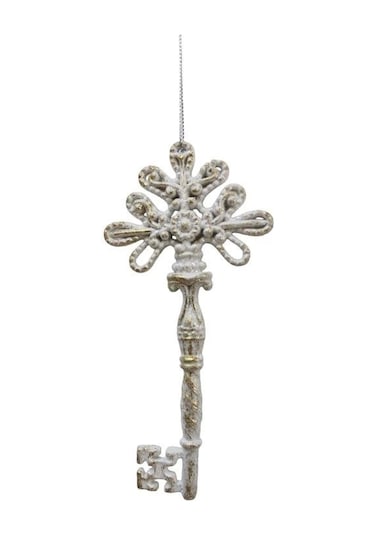 Yılbaşı Ağaç Süsü Anahtar Asılabilir Simli Dekoratif Süs 15 Cm Anahtar