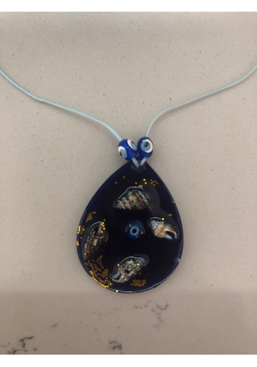 Lim10lubahce Deniz Kabuklu Lacivert Kolye Lacivert