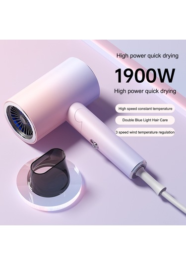 Skycity 1900w Ev Ve Seyahat Kullanıma Uygun Katlanabilir Saç Kurutucu - Akıllı Sıcaklık Kontrolü, Mavi Işık Saç Koruma, 3 Ayar Güçlü/yumuşak Rüzgar, Isı - Beyaz, Avrupa Standartı 220-240v