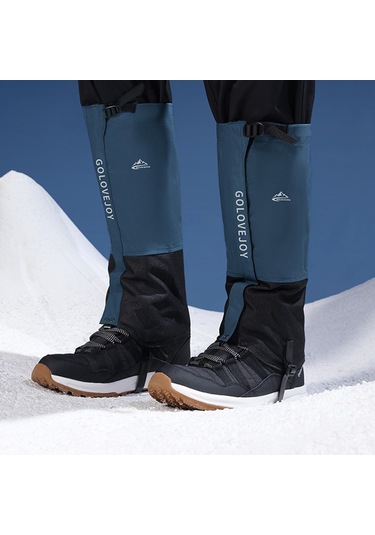 Butu Golovejoy Hx39 1 Çift Peluş Astarlı Su Geçirmez Bacak Çorapları Açık Hava Yürüyüş Tırmanma Kayak Bacak Kılıfı Mavi