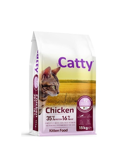 Catty Tavuklu Yavru Kedi Maması 15 Kg
