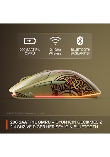 Steelseries Cs2 Dragon Lore Edition Wireless Kablosuz Oyuncu Mouse Diğer