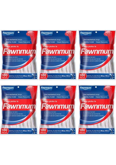 Samdoo 6 Adet Portatif Mentol Aromalı Diş İpi, 50m/adet Beyaz Paket