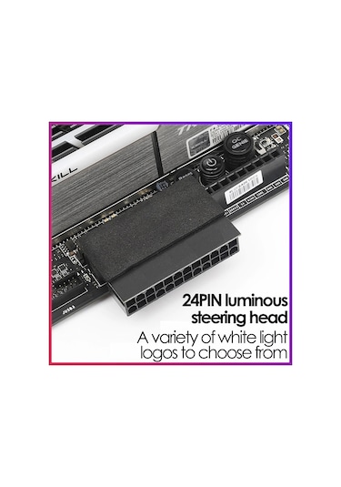 Msı Loglolu Atx Güç Kaynağı 24 Pin Işıklı Konnektör Başlık