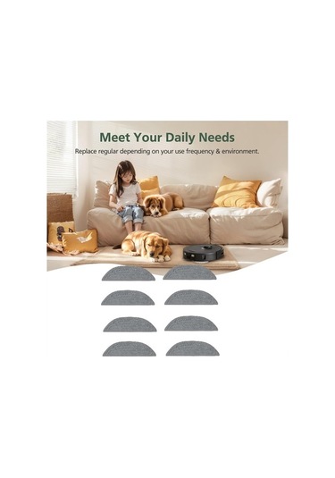 Unimarket Roborock G20s S8 Max Robot Süpürge Için 8 Adet Temizleme Bezi Süpürge Yedek Parçaları