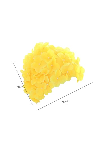 Suntek Çiçekli Yüzme Şapkası Tüm Seviyeleri İçin Sarı