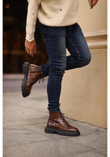 Serhat Özköroğlu - Kahve Deri Bot Kahve Kahve Kahverengi