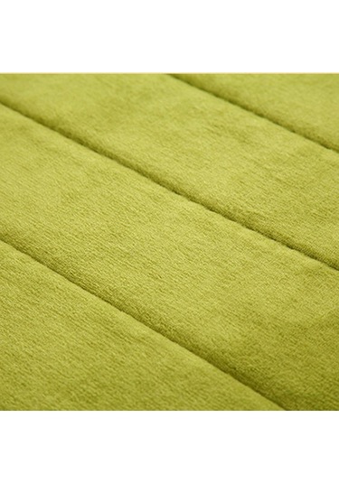 Neevoyu Yeşil Dikey Çizgili Kalın Koral Yün Banyo Paspası - Anti Kayma, Kir Tutucu, Hafif Temizleme - 40x60 Cm Diğer