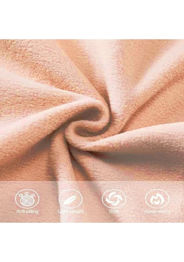 Genıus Store Kadın Tam Fermuarlı Kalın Outdoor Polar Ceket Somon