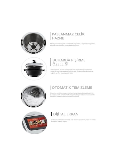 Arzum Ar1181 Thermogusto Çok Fonksiyonlu Akıllı Mutfak Robotu