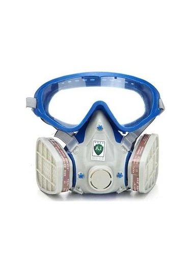 Trendooze Gaz Kapsamlı Boya Kimyasal Maskesi Ve Gözlük Seti