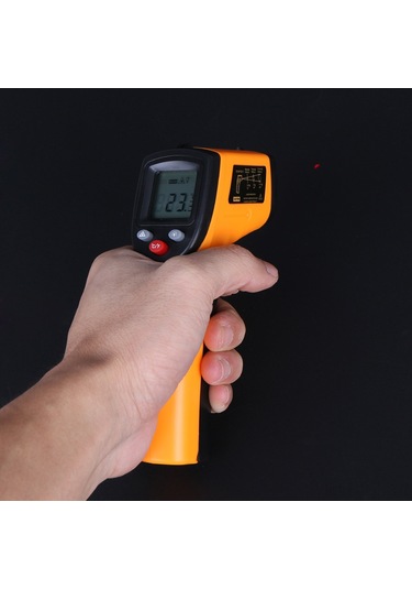 Gajeena Endüstriyel Isı Ölçer Gm320 Turuncu -50 C/+400 C 12:1 Mesafe Oranı, 0.1 C Çözünürlük Pil Dahil Değil