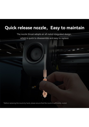 Jeemson Ender-3 V3/k1c/k1 Max Uyumlu 0.4mm Krom Zirkonyum Bakır Entegre Nozzle - 3d Yazıcı Aksesuarı