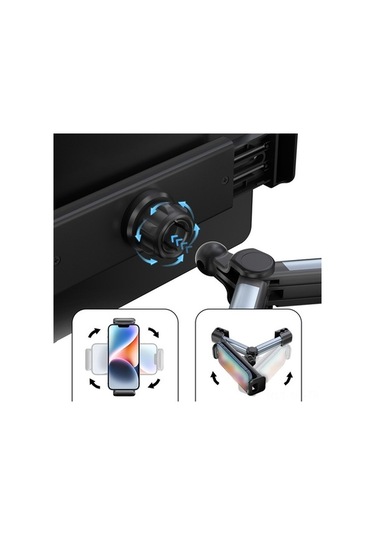 Yulong Ximistore9 360 Dönebilen Araç Başlık Telefon & Tablet Gri