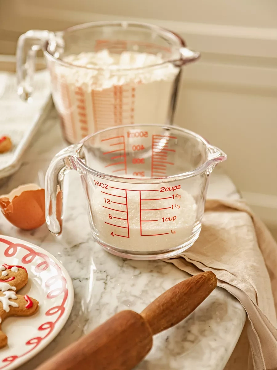 Roomi Mutfak İçin Ölçü Kabı 0,5 Litre Cam 181365246 Beyaz