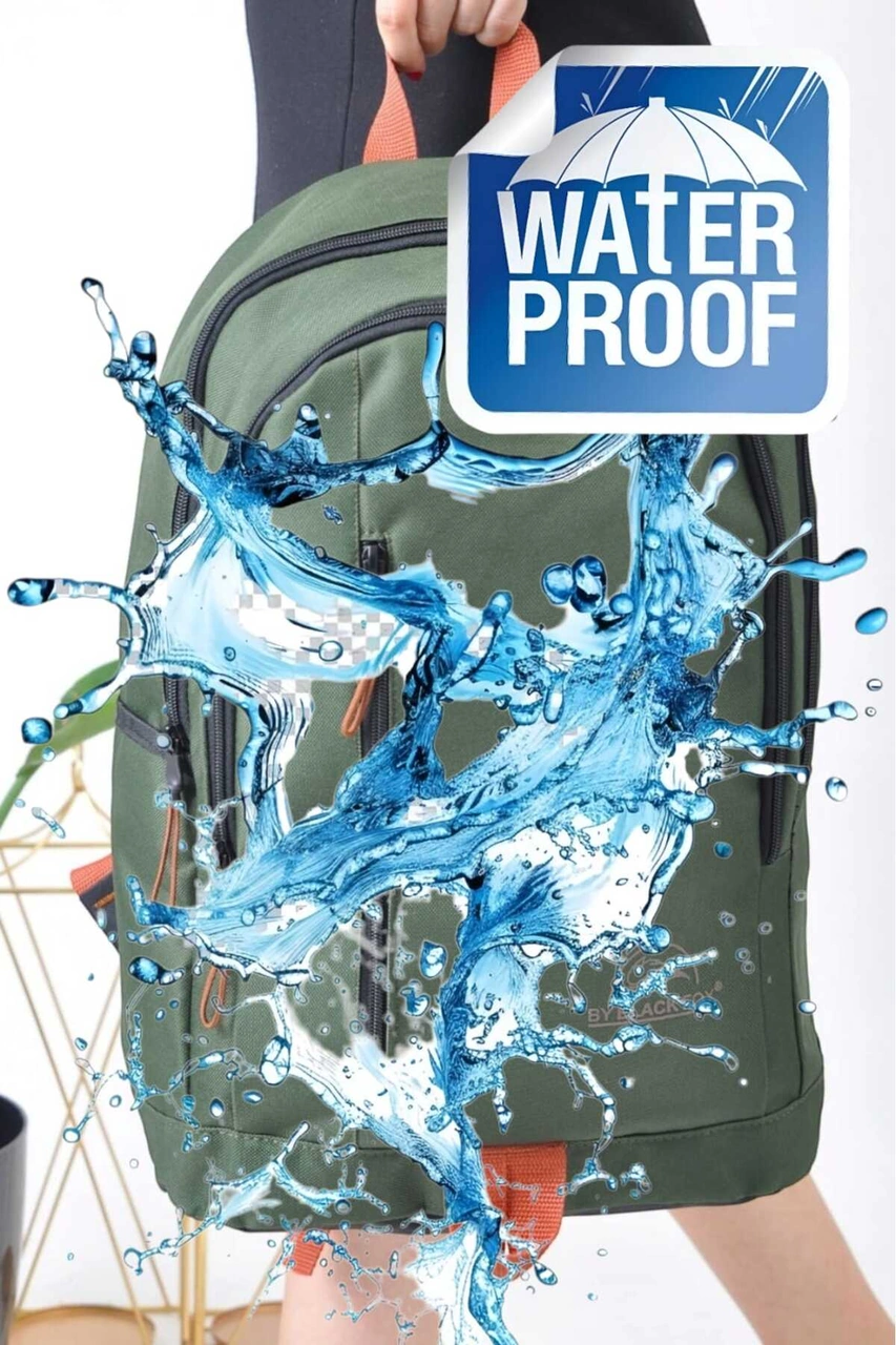 Tezzgelsin Unisex Su Geçirmez Günlük Kullanım Sırt Çantası Yeşil