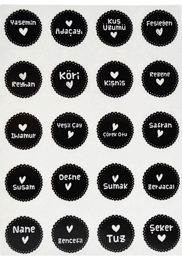 Tanex Mtc-606 Baharat Etiketleri Şeffaf 25 MM 40 Adet