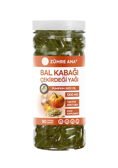 Bal Kabağı Çekirdeği Yağı Softjel 90 Kapsül 1300 Mg