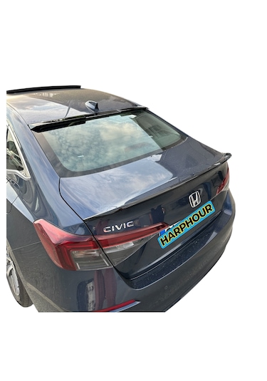 Honda Civic 2022+ Fe1 Bagaj Üstü + Cam Üstü Spoiler 2 Li Set İthal Pianoblack Abs Plastik