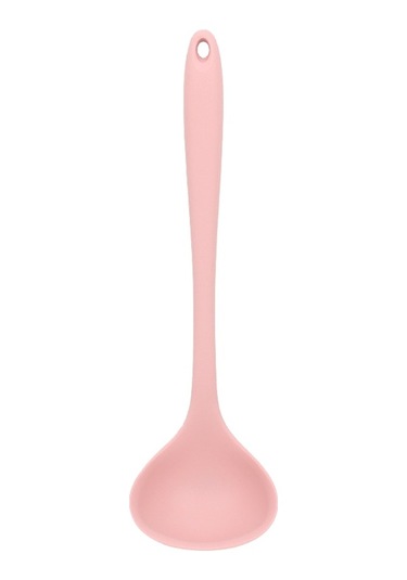 Gıda Sınıfı Silikon Çorba Kaşığı, Yapışmaz Tencere Kaşığı, Ev Tipi Hepsi Bir Arada Çorba Kabuğu, Mutfak Malzemeleri - Pembe