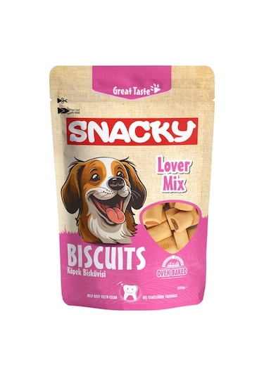 Snacky Lover Mix Köpek Ödül Bisküvisi 200 G