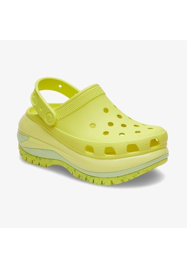 Crocs Classic Mega Crush Kadın Sarı Terlik Düz 207988 Sarı
