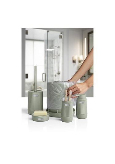 Okyanus Home Nida Yeşil 5'li Banyo Seti Yeşil